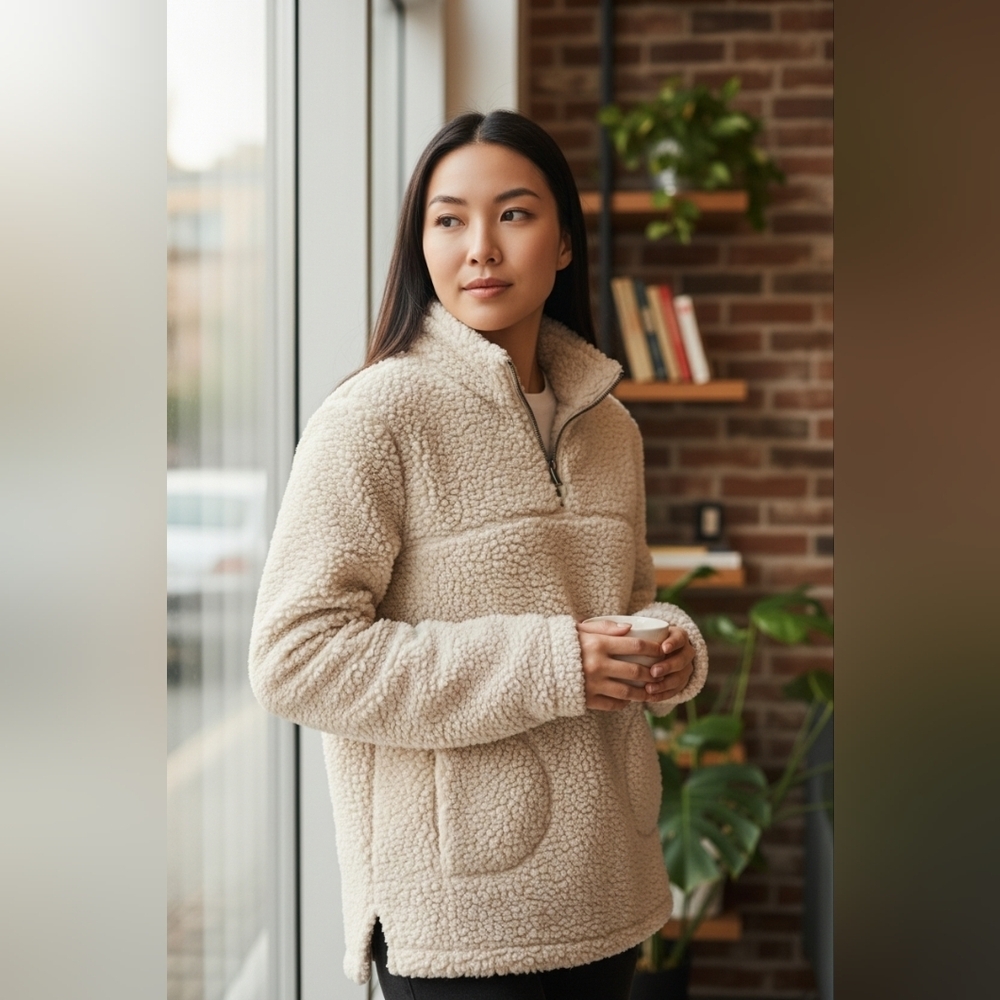 NEW Love Free Sherpa Pullover